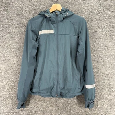 Chaqueta cortavientos Nike para mujer M gris medio con capucha manga larga cremallera completa informal Foto 1 de 4