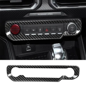 Real Carbon Fiber AC Air Conditioning Knob Button Cover For Ford Mustang 2024-25 - Picture 1 of 9