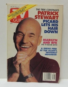 GUÍA DE TV STAR TREK del 31 de julio al 6 de agosto de 1993 - Patrick Stewart - Picard - Imagen 1 de 3
