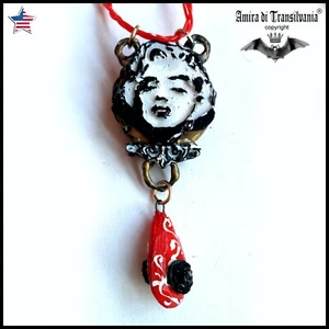 Marilyn Monroe Pop Art Necklace Pendant Jewellery Mouth Fashion Accessories - Picture 1 of 24