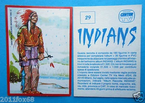 figuren figuren figur aufkleber bildkarten figur indianer 29 center tv - Bild 1 von 1