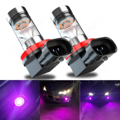 2× H11 H8 H9 LED Bulbs pink purple Super Bright Fog Lights High Power - Image 1 of 4