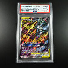 PSA 10 Moltres Zapdos Articuno SM210 Hidden Fates Stained Glass Holo Pokemon