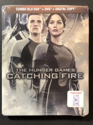 The Hunger Games Catching Fire [ Limited Edition STEELBOOK ] (Blu-ray + DVD) NEW - Image 1 of 4