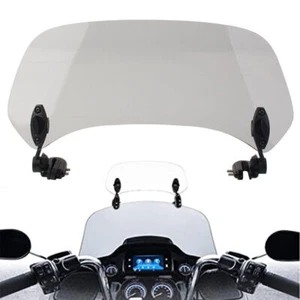 Motorcycle Adjustable Clip On Windshield Extension Spoiler Wind Deflector Smoke - Bild 1 von 7