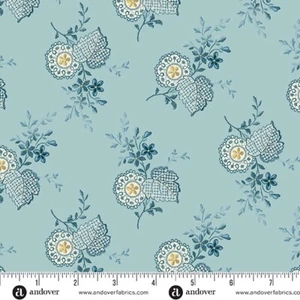 Beach House Powder Plumeria by Edyta Sitar for Laundry Basket Quilts 1/2 YD - Picture 1 of 1