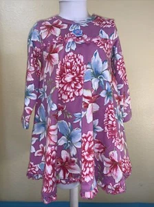 BABY LULU “Flower Bonnet” Girls Soft Easter Dress 24 M Ruffles Purple EUC Rare - Picture 1 of 12