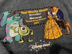 RARE🔥 Disney Store Denim Jacket Sz XL Beauty & The Beast Monsters Prize Winner - Picture 1 of 8