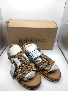 Bellissimo Womens Slingback Strappy Sandals UK Size 7 New With Box - Picture 1 of 12
