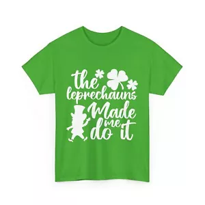 Unisex Tee, St. Patrick's Day Shirt, Funny Leprechaun Design, Irish Tee, Lucky - Picture 1 of 9