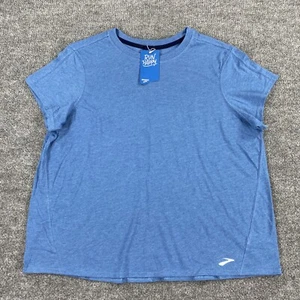 Brooks Womens Distance Short Sleeve Shirt Blue Size XL - Picture 1 of 11