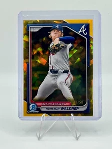 2024 Bowman Chrome Sapphire Hurston Waldrep Gold Sapphire /50 #BCP-190 - Picture 1 of 2