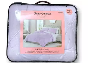 Juicy Couture 8 Piece Bed Set KING Light Queen Rhinestone Velour NEW - Picture 1 of 8