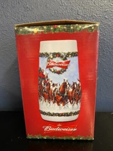 2009 Budweiser Holiday Stein-By Brax - #CS699-"A Holiday Tradition" W/Box - Picture 1 of 7