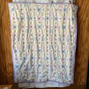 Precious Moments Baby Quilt Pastel Patchwork Purple 40.5"x47.5" NurseryHandmade - Picture 1 of 3
