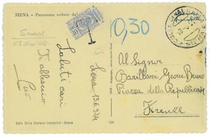 P2476 - CARTOLINA SPEDITA IL 13.6.1944, NON AFFRANCATA TASSA DI 0,30, - Picture 1 of 2