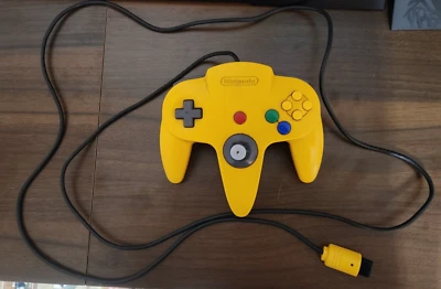 Official Nintendo 64 Yellow Controller N64 Original OEM. Tested & Working. - Image 1 of 2