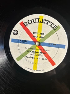 ALAN GALE On Stage COMEDY Roulette 1958' Vinyl Record LP - Imagen 1 de 12