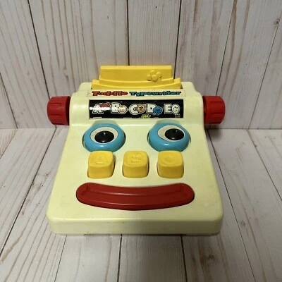 Vintage Lanard Toddle Typewriter Interactive Toy Face Working 1979 - Image 1 of 4