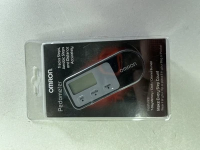 Omron HJ-321 Black Pedometer Step Counter Distance & Clip-On Holder NEW Battery - Image 1 of 3