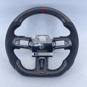 For Ford Mustang 2018-2023 Shelby GT350/GT350R real carbon fiber steering wheel - Picture 1 of 8