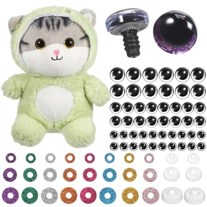  Set 60 Occhi Giocattolo per Peluche Fai da Te Bambola Occhiali Artigianali Occhielli - Foto 1 di 14