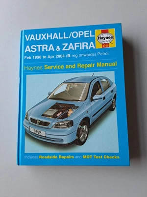 VAUXHALL OPEL ASTRA & ZAFIRA HAYNES HARDBACK SERVICE MANUAL 1998 - 2004  PERFECT - Image 1 of 4