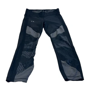 Under Armour HeatGear Compression Leggings Black Gray MD Women's Activewear - Picture 1 of 7