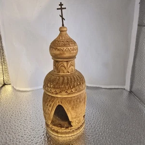 Vintage 1999 Hand-Carved Russian Wooden Church Dome Sculpture Russia Folk Art... - Picture 1 of 6