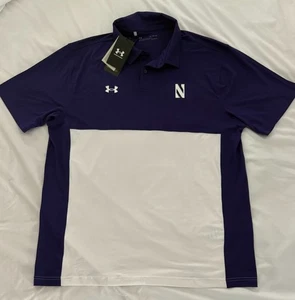 UNDER ARMOUR $80 On-Field Coaches Football Polo Shirt NORTHWESTERN WILDCATS XL - Picture 1 of 4