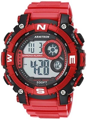 Armitron Sport Men's 40/8284RDBK Digital Chronograph Matte Red Resin Strap Watch - image 1 of 4