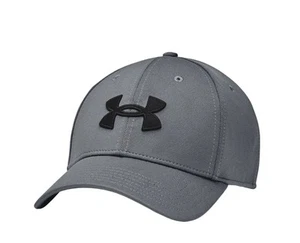 Under Armour UA Men's Gray w/Black logo Classic Fitted L/XL Cap Blitzing Hat NWT - Picture 1 of 8