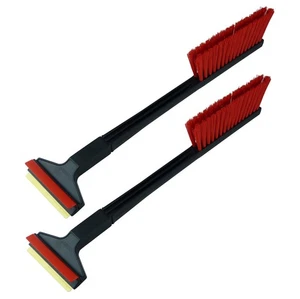 2 Eiskratzer mit Schneebesen Messing Murska Schwarz Rot Schnee Feger Eisschaber - Bild 1 von 7