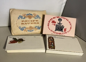 Vintage 70's Recipe Cards Current Here’s What’s Cooking Cupboard & Recipe Savers - Picture 1 of 6