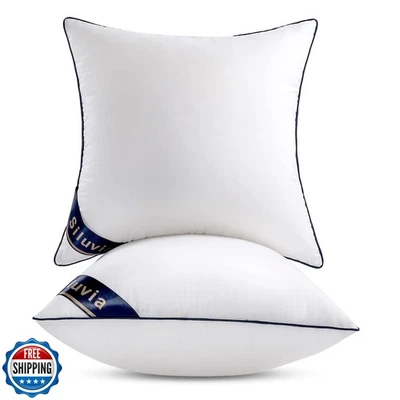 Siluvia 20"x20" Pillow Inserts Set of 2 Decorative Square Square Throw 20 Pil - Image 1 of 4