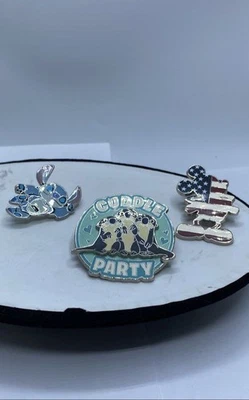 Disney Silver-Tone Enamel Pin Assorted Jewelry Bundle 3pcs 38.5g - Image 1 of 4