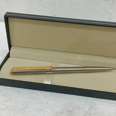 CANETA ESFEROGRÁFICA DUNHILL EM METAL ARMA BANHADO A OURO CLIPE VINTAGE ORIGINAL EM PERFEITO ESTADO VP330 - Imagem 1 de 4