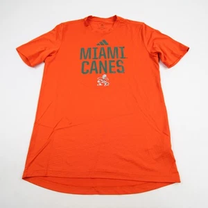 Miami Hurricanes adidas Short Sleeve Shirt Men's Orange New - Picture 1 of 7
