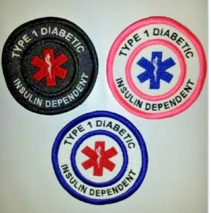 Parche Bordado Colores U-Pick - DEPENDIENTE DE INSULINA DIABÉTICA TIPO 1 - Imagen 1 de 5