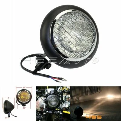 5-3/4" 5.75" Cubo Faro Motocicleta Carcasa Montaje Inferior Para Harley Foto 1 de 4