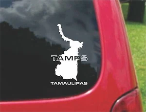 2 (PIEZAS) Calcomanías Tamaulipas México Contorno Mapa 20 Colores para Elegir - Imagen 1 de 2