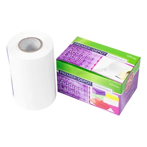 5 rollos de 250 etiquetas de dirección blancas lisas 89 mm x 37 mm autoadhesivas adhesivas - Imagen 1 de 3