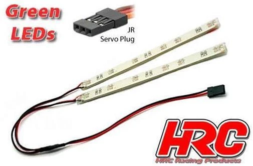 HRC Racing Lichtset 1/10 TC / Drift LED Jr Spina Lato Inferiore Verde / HRC8705G - Immagine 1 di 1