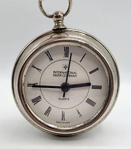Reloj de Bolsillo Vintage Cuarzo Escritorio/Estante Estilo Reloj International Silver Co. - Imagen 1 de 11
