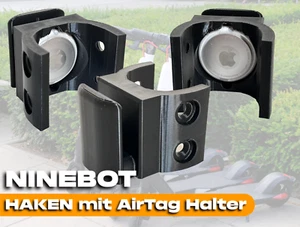 Passend für Ninebot G30D G30D II Haken mit Halterung für versteckten AirTag NEU - Bild 1 von 7