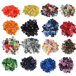Bottoni rotondi in plastica assortiti colore misto per cucire scrapbooking 50g/100g - Foto 1 di 44