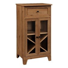 Pemberly Row 20" One-Drawer One-Door Wood Bar Cabinet - English Oak