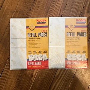 LOT OF 2 KODAK Photo Album Refill Pages NEW 6 sheets multiple picture sizes KR 8 - Picture 1 of 6