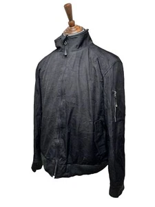 CALVIN KLEIN Black Jacket Size Large Water Wind Resistance Shell OverCoat Mens* - Picture 1 of 18