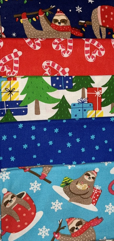 Create It 18"x21" Cotton Winter Woodland Precut Sewing Craft Fabric Bundle 5pc.